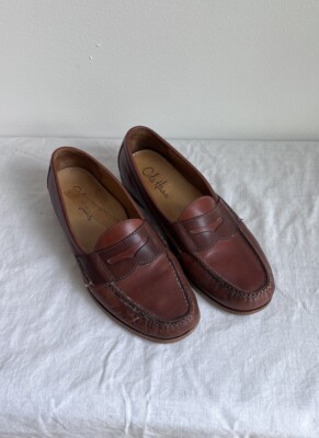 Cole Haan Penny Loafers Brown Leather Moc Round Toe Shoes  display picture 3