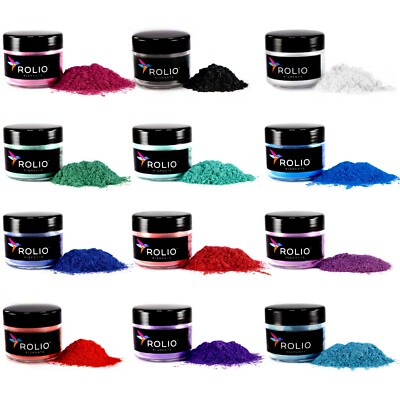 Mica Powder - Northen Lights Set 12 Pigments for Slime, Nail Polish, Makeup