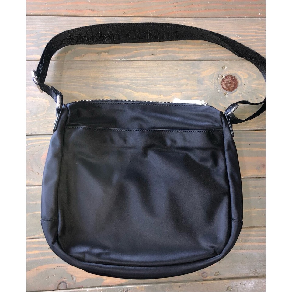 Calvin Klein Belfast crossbody nylon messenger bag black shoulder handbag NEW eBay