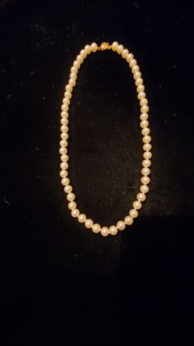 Lovely Vintage Signed Ciner Glass Pearl Necklace,… - image 1