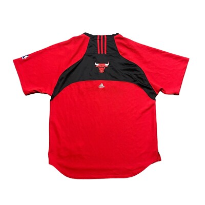 Vintage 90s Chicago Bulls NBA Adidas Warm Up Jersey Shirt Sz L/XL