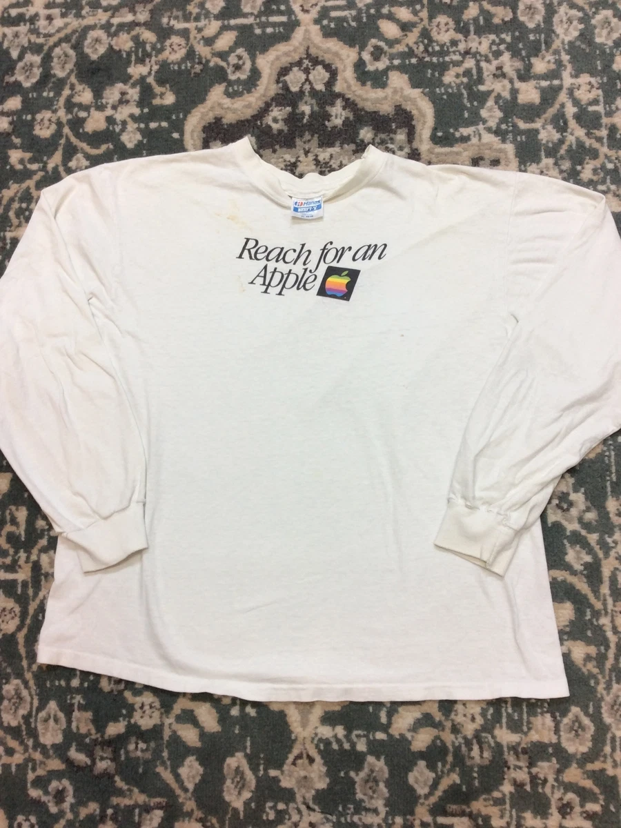 Vintage Reach For An Apple Shirt XL Computer Steve Jobs Wozniak