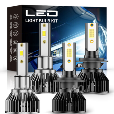 H1+H7 Combo LED Faros Altos y Bajos Kit de Bombillas Super Brillante Blanco Frío