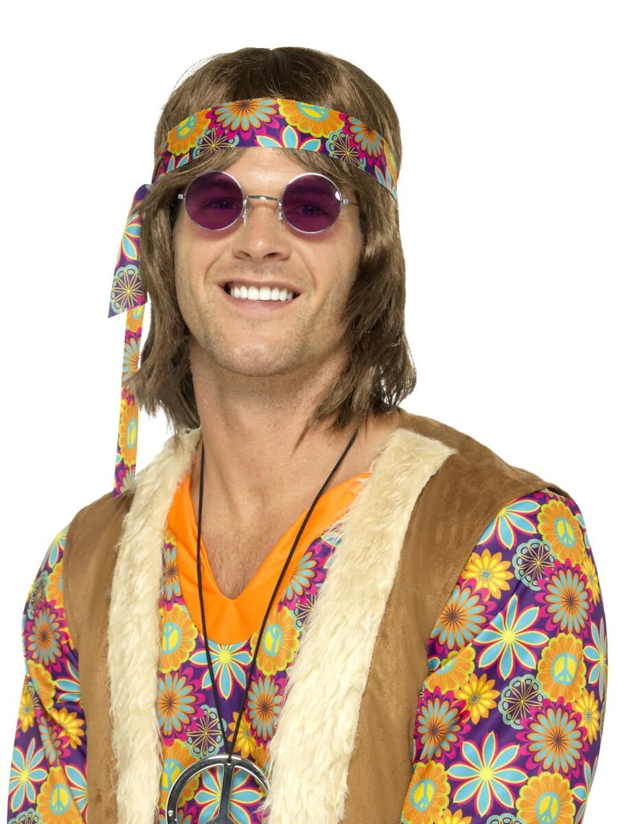Costume Groovy Lennon Costume Hippy Anni 60/70 Completo - Con