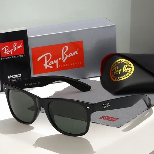 New Ray Ban Sunglasses Rectangular Polarized Sunglasses Black Frame UV Blocking - Bild 7 von 31