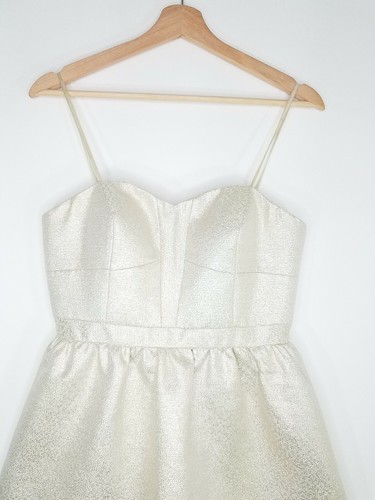 Aidan by Aidan Mattox Womens Dress Gold Strapless Fit and Flare Bustier Size 8 - Picture 2 of 11
