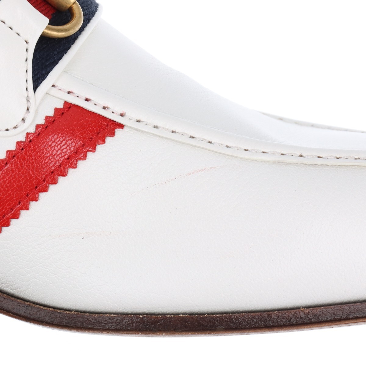Gucci x Adidas Leather Loafer UA10 1/2 Men's White x red Gucci x Adidas Leather Loafer UA10 1/2 Men's White x red
