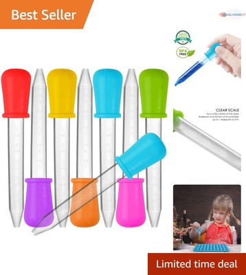 Children Friendly 8 Pcs Silicone Liquid Droppers - Perfect for Creative Baking