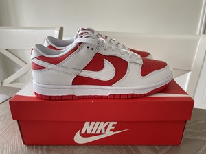 Nuevo Y En Caja Nike Dunk Low Retro campeonato Rojo UK 7.5 nos 8.5 EU 42  Universidad | eBay