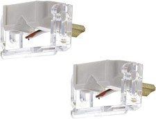 JICO Record Cartridge Replacement Needle NUDE SH.192-44-7/DJ IMP WHT 2PCS