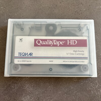 Tecmar Data Cartridge QualityTape HD 150MB Capacity 1/4  Data Cartridge Rare