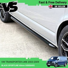 FITS VW T5 TRANSPORTER LWB SPORTLINE BLACK SIDE BARS OEM QUALITY POWDER COAT