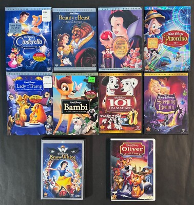 Eight Disney Platinum Edition DVD Lot + Diamond & 20th Anniversary 