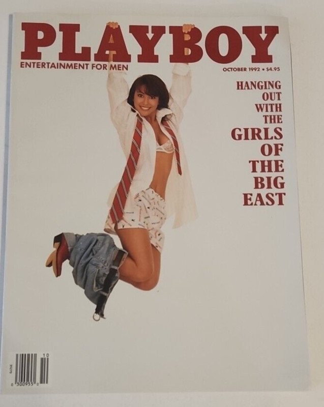 Playboy Magazine October 1992 w/ Centerfold Girls of Big East Bagged/Boarded