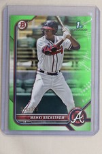 Mahki Backstrom - 2022 Bowman Baseball Neon Green Parallel #316/399 Braves