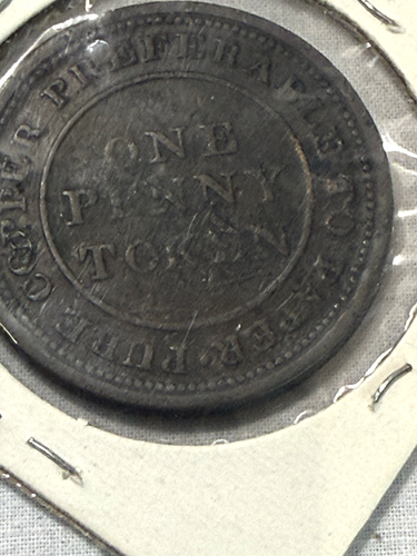 1813 Trade and Navigation Penny Token Pure Copper - Picture 7 of 8