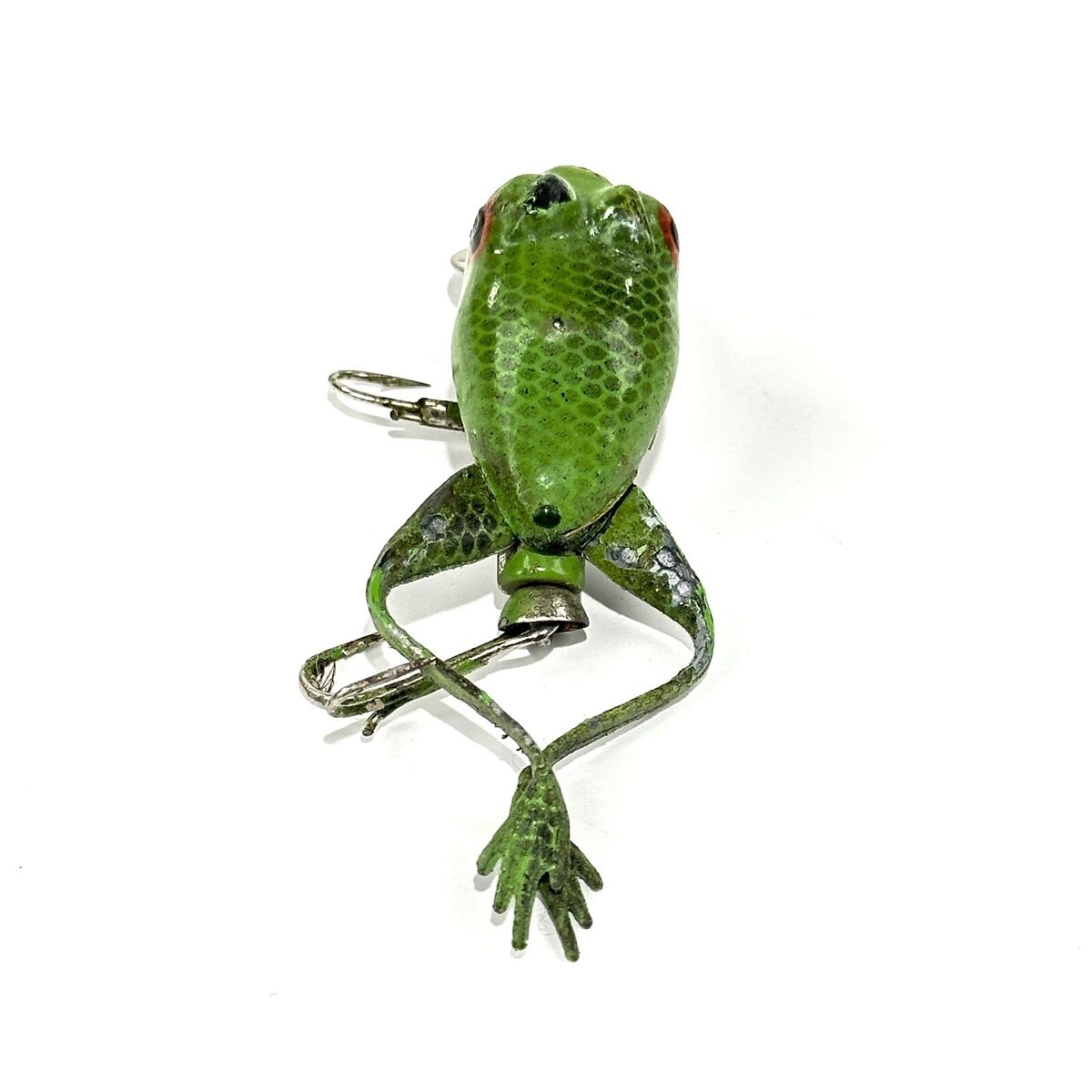 Jensen Froglegs Wiggler Vintage Green Frog Lure Rubber Legs Jensen Froglegs Wiggler Vintage Green Frog Lure Rubber Legs