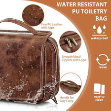 Borsa Da Toilette Tidy In Poliestere Rosso - 26x15x10 Cm, Leggera E Capiente Con Motivi Floreali - Lavabile A 30°C, Perfetta Per Viaggio E Casa