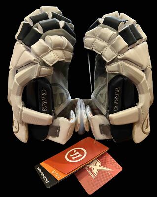 Warrior Burn Pro Lacrosse Gloves Size S White Navy Gray New With Tags