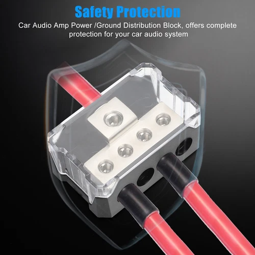 1 x 0/2/4 Gauge input to 4 x 4/8/10 Gauge Output Power Ground Distribution Block - Picture 6 of 9