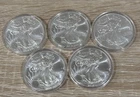 Lot of 5 - 2016 American Silver Eagle 1 oz .999 Fine Silver Coins BU in Capsules