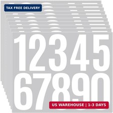 10 Sheets Mailbox Number Stickers 3 Inch - Self-Adhesive Vinyl Numbers 0-9 for M