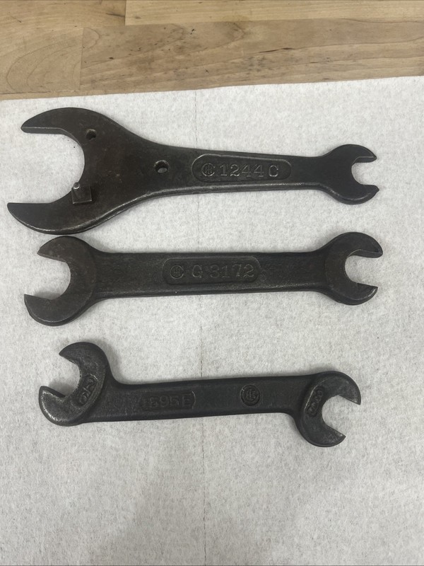 Vintage IHC Lot of 3 Double Open End Wrenches G-3172 1595E 1244C