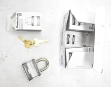 Lot of 6 Master Lock 21KAW81 18R10 Safety Padlocks 21 Series w Keys Security