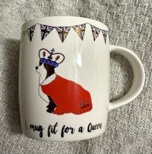 Milly Green Queen Elizabeth II Corgi Platinum Jubilee Mug Crown QEII 2018 UK Dog