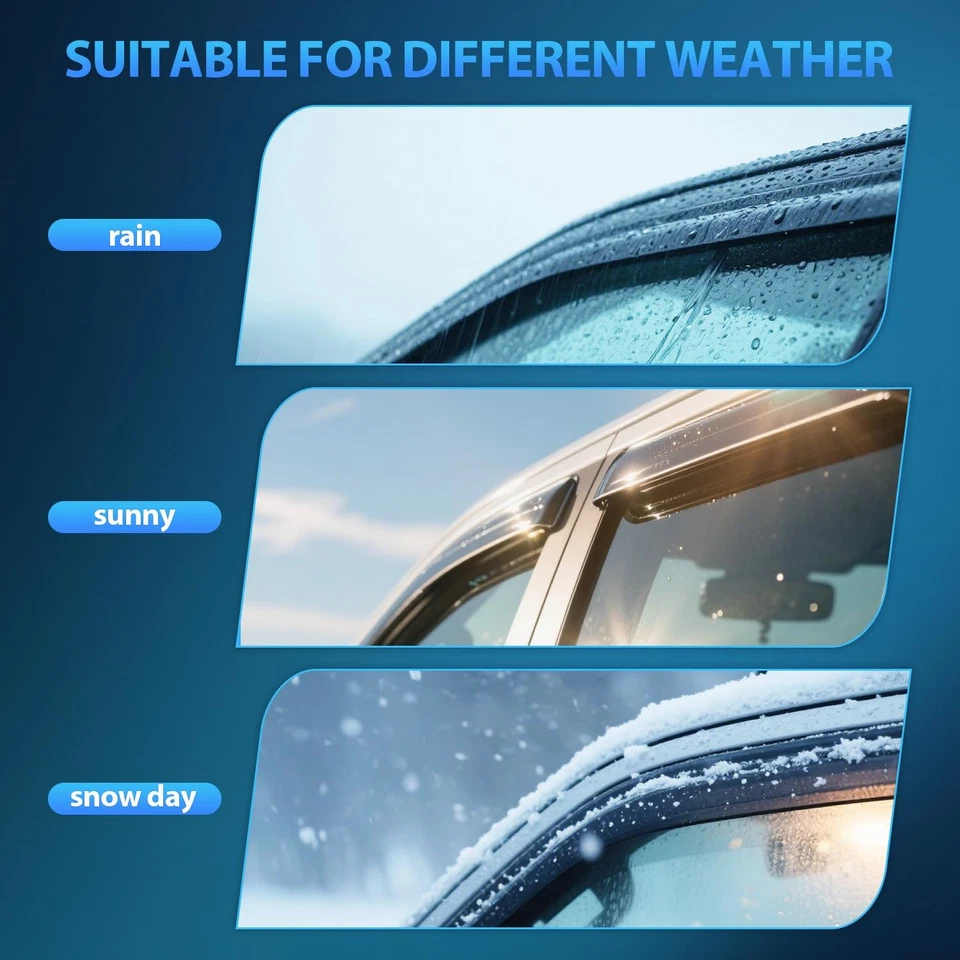 Nilight Window Rain Guards for Chevy Tahoe/GMC Yukon 2007-2014 Window Visors - Image 3 of 4