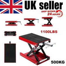 500KG Motorbike Motorcycle Table Bench Workshop Scissor Lift Jack Stand Paddock