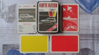 Quartett Auto Fiesta Tuareg BMW 323i Opel Monza VW Golf GTI Fiat 127 Porsche 924