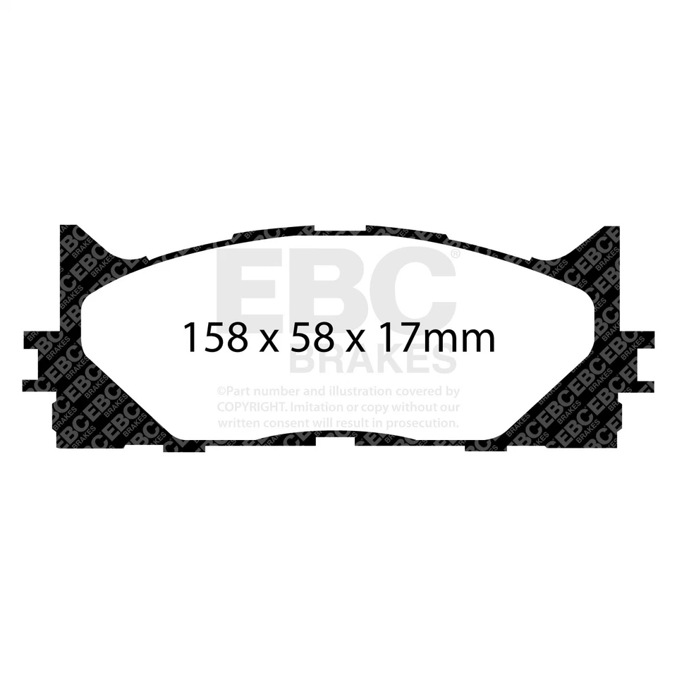 EBC 刹车 UD1222 Ultimax 替换刹车片套件 适用于 13-18 雷克萨斯 ES300h — 第 3/4 张图片