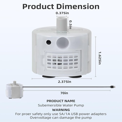 Motor Fuente Gato Seguro Bajo Voltaje - Funcionamiento Ultra Silencioso con Cable USB - Imagen 11 de 11