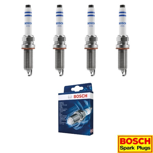 New Set of 4 BOSCH EVO Spark Plug for A3 Sportback e-tron/ Golf Jetta 1.4L L4