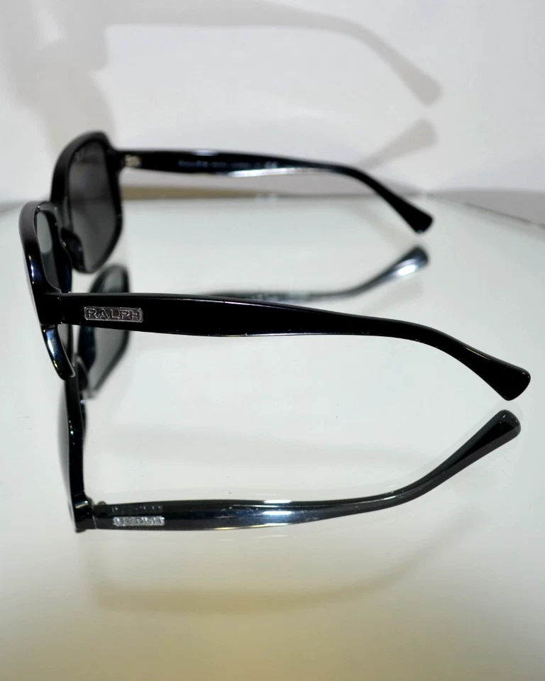 Ralph Lauren Logo Sunglasses Black/Silver Black Lenses Oversized RA5216 1377/11 - Image 2 of 4