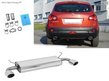 Fox Duplex Sportauspuff Quer für Nissan Qashqai Benzin 115x85mm oval eingerollt