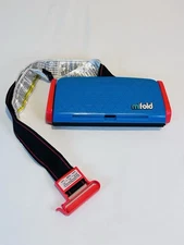 Mifold Grab-And-Go Compact Car Booster Portable Travel Seat 40-100 Lbs Blue/Red