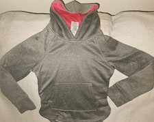 ATHLETIC WORKS Hoodie Sweater Pullover Kangaroo Pockets Grey Girls XS 4/5 NWOT