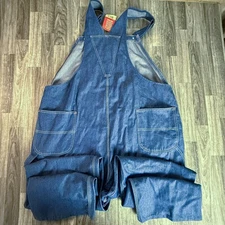 NWT Red Kap Denim Overalls 52x32 Bib Workwear Utility Carpenter Blue Jeans