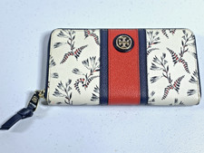 Tory Burch Printed Floral Zip Around Wallet Pre-Owned Excellent