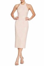 Dress The Population Cassie Sequin Floral Sheath Dress Size L Pink Halter Neck
