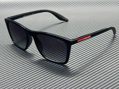 PRADA LINEA ROSSA PS B08S 1AB09U Black Grey Gradient Men's 56 mm Sunglasses
