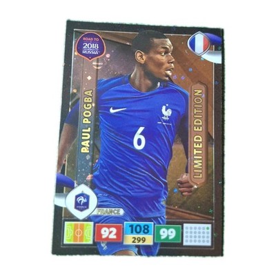 Adrenalyn XL Road to World Cup WM 2018 Card Paul Pogba LIMITED EDITION