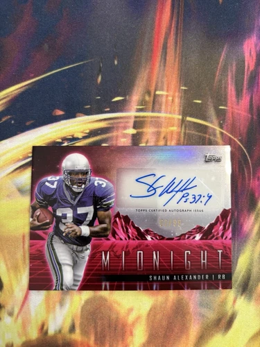 2024 Topps Midnight Football Shaun Alexander Red Horizon Auto /99 #HZS-SA