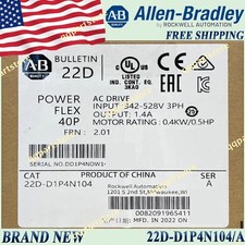 New AB 22D-D1P4N104/A PowerFlex 40P- 0.4 kW (0.5HP) AC Drive US SameDay FreeShip
