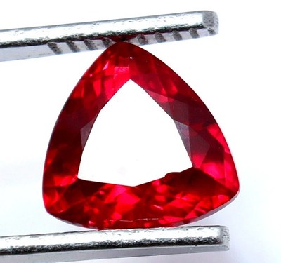 6.70 Ct Natural Burmese Red Ruby Trillion Cut AGL Certified Loose Gemstone