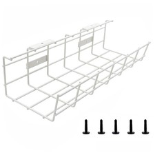 Under Desk Cable Management- 1 Pack Cord Organizer. Metal Wire Cable Manageme...