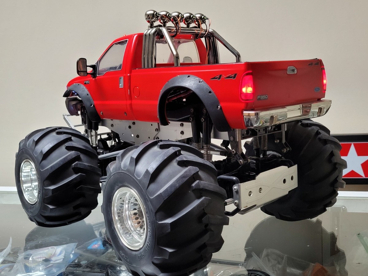 Custom Built 1/10 RC Tamiya Juggernaut 2 Ford F350 +Upgrade +ESC +