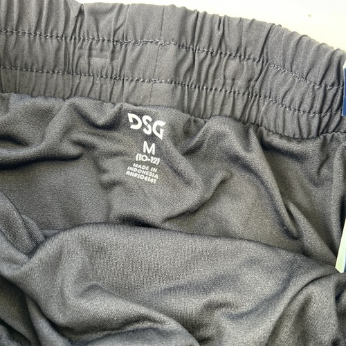 DSG Girls Medium New Shorts Two Pairs Lime Green Sweat Black Pair Athletic 943 - Picture 9 of 11